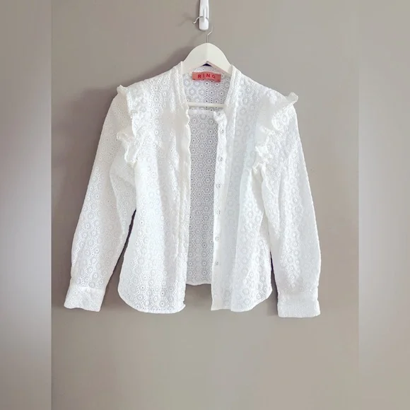 Rino Eyelet Ruffle Blouse - Picture 3 of 10